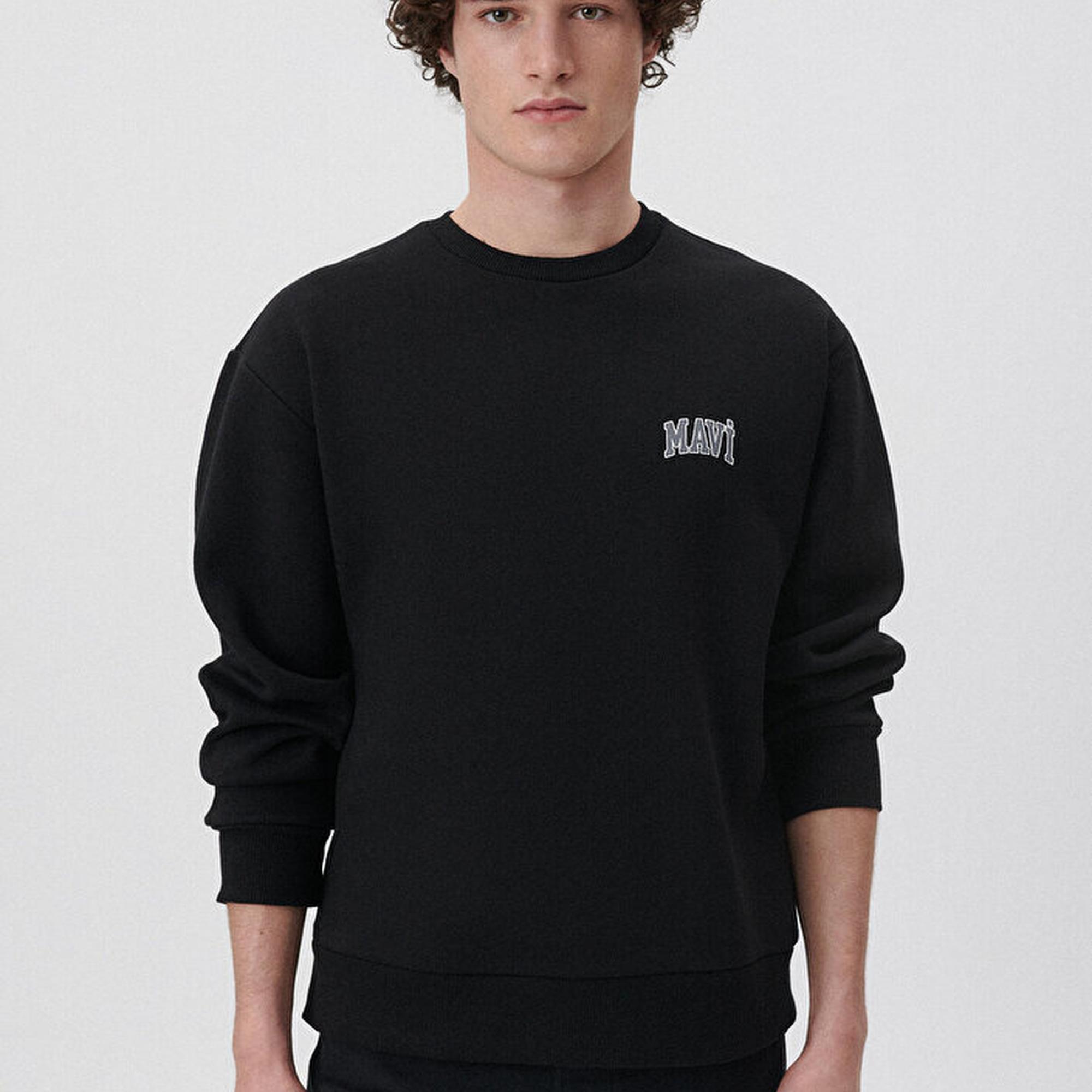 Mavi Mavi Logo Baskılı Siyah Sweatshirt 0611716-900