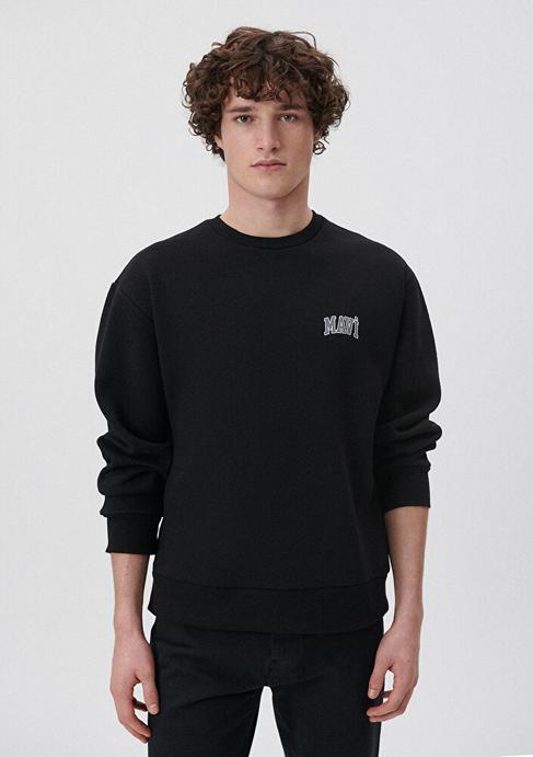  Mavi Mavi Logo Baskılı Siyah Sweatshirt 0611716-900