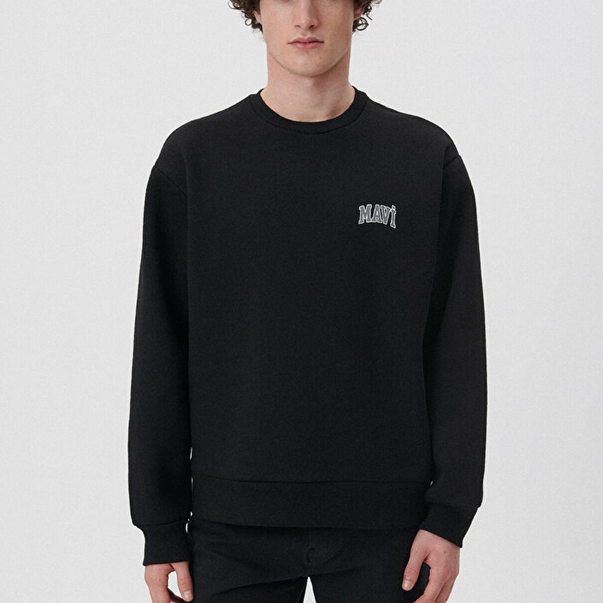 Mavi Mavi Logo Baskılı Siyah Sweatshirt 0611716-900