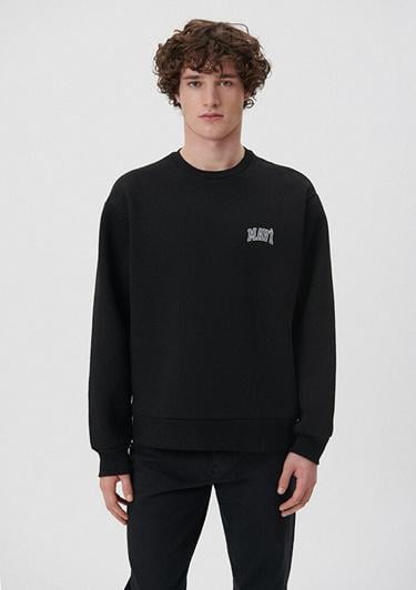  Mavi Mavi Logo Baskılı Siyah Sweatshirt 0611716-900
