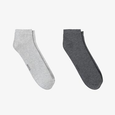  Nautica Erkek Gri Standart Fit 2Li Çorap