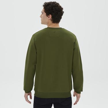  Nautica Erkek Yeşil Standart Fit Sweatshirt