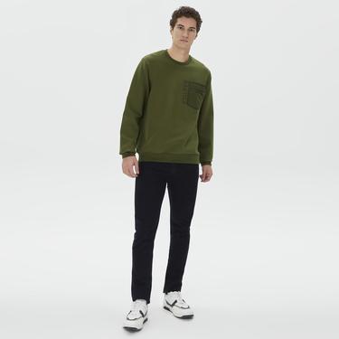  Nautica Erkek Yeşil Standart Fit Sweatshirt