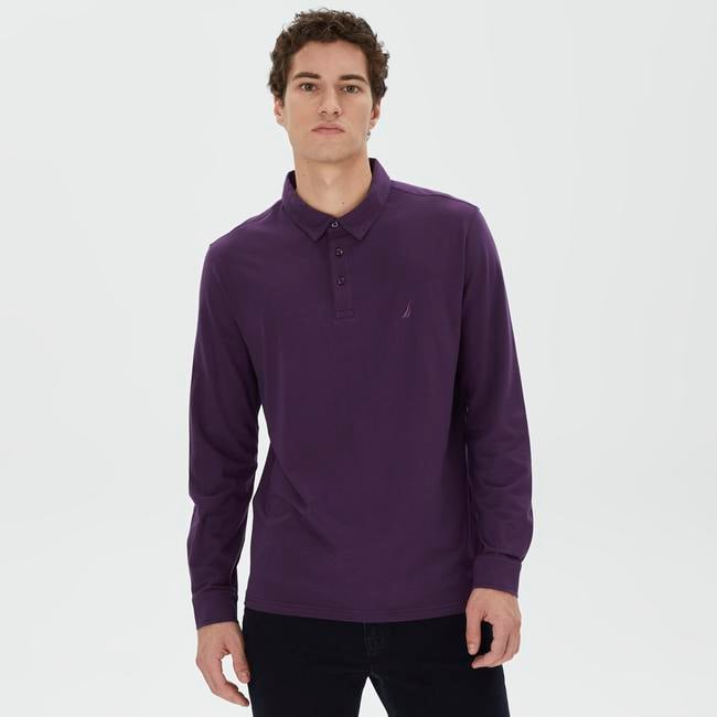  Nautica Erkek Mor Uzun Kollu Polo