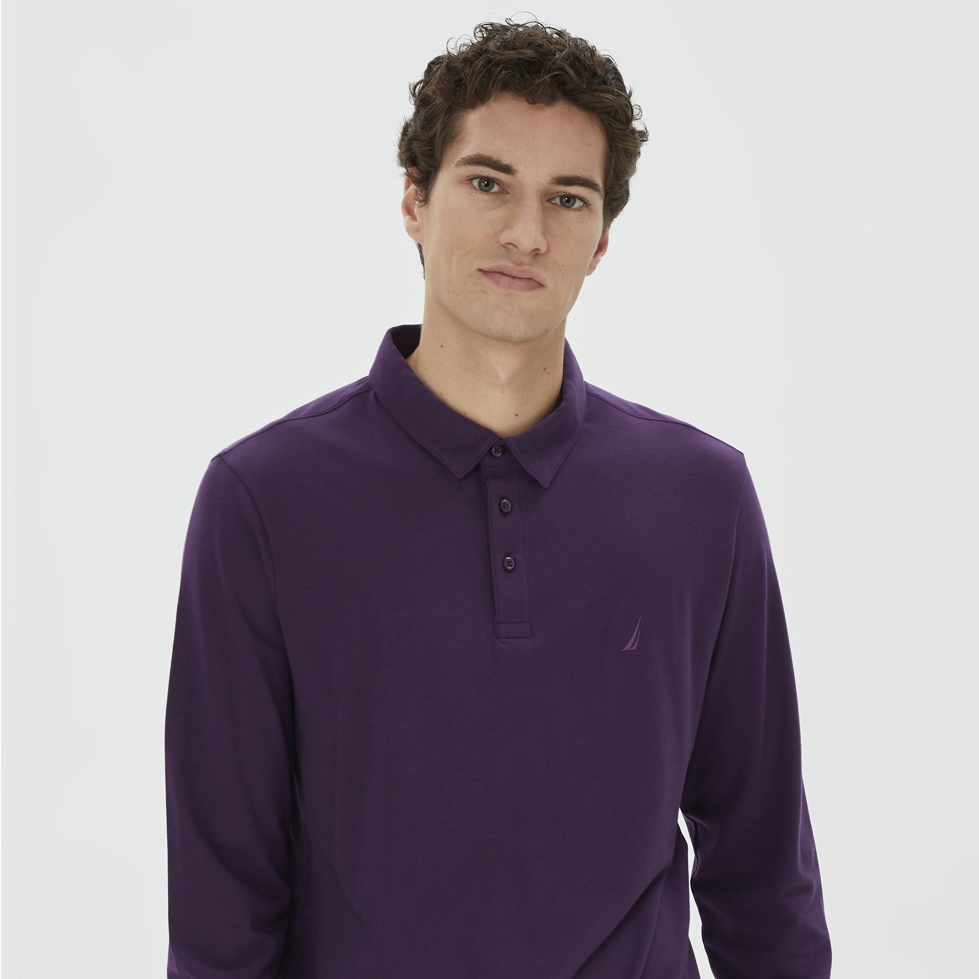 Nautica Erkek Mor Uzun Kollu Polo