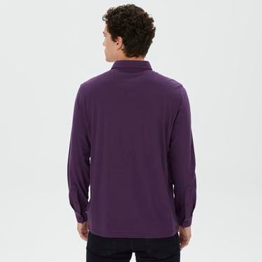  Nautica Erkek Mor Uzun Kollu Polo