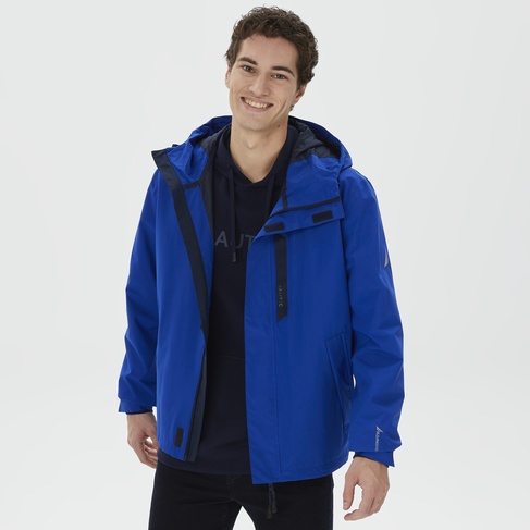  Nautica Erkek Mavi Su Kaydırma Özellikli Yağmurluk