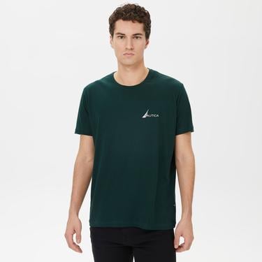  Nautica Erkek Yeşil Kısa Kollu Standart Fit T-Shirt