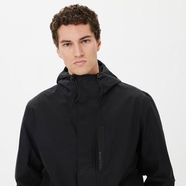  Nautica Erkek Siyah Su Kaydırma Özellikli Yağmurluk