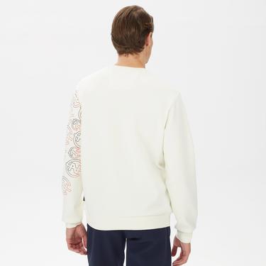  Nautica Erkek Beyaz Standart Fit Sweatshirt