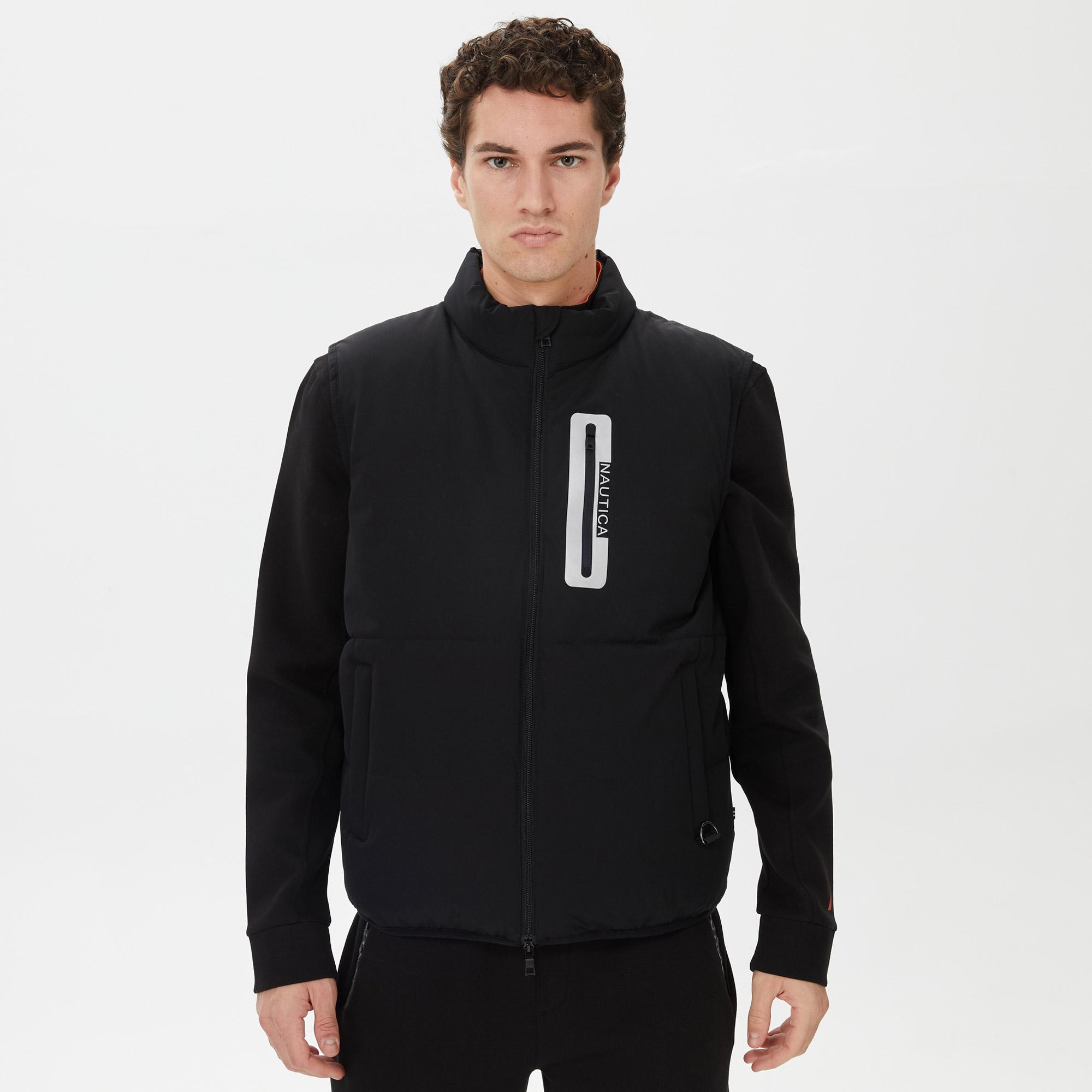 Nautica Erkek Siyah Standart Fit Yelek