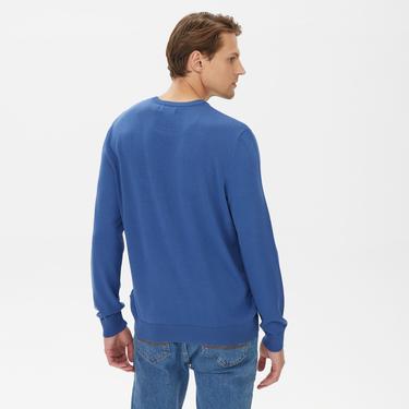  Nautica Erkek Mavi Standart Fit Triko