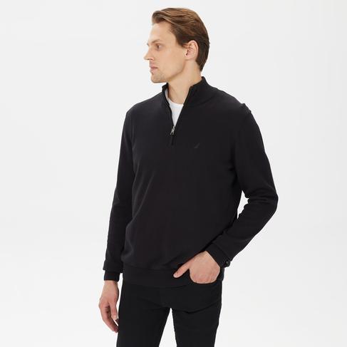  Nautica Erkek Siyah Standart Fit Dik Yakalı Triko