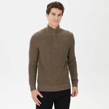  Nautica Erkek Yeşil Standart Fit Dik Yakalı Triko