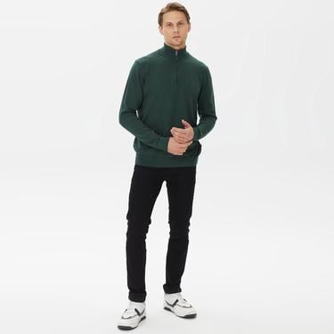  Nautica Erkek Yeşil Standart Fit Dik Yakalı Kazak