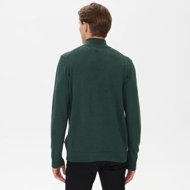  Nautica Erkek Yeşil Standart Fit Dik Yakalı Kazak