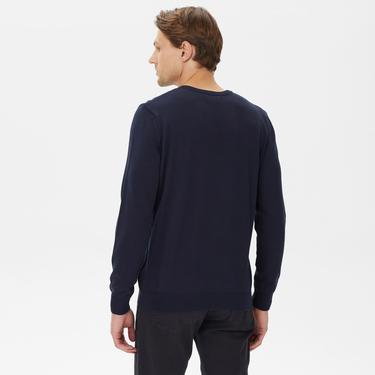  Nautica Erkek Lacivert Standart Fit V Yaka Triko