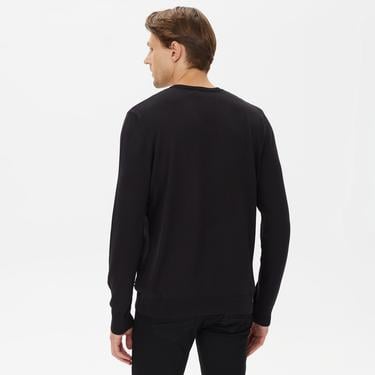  Nautica Erkek Siyah Standart Fit V Yaka Triko