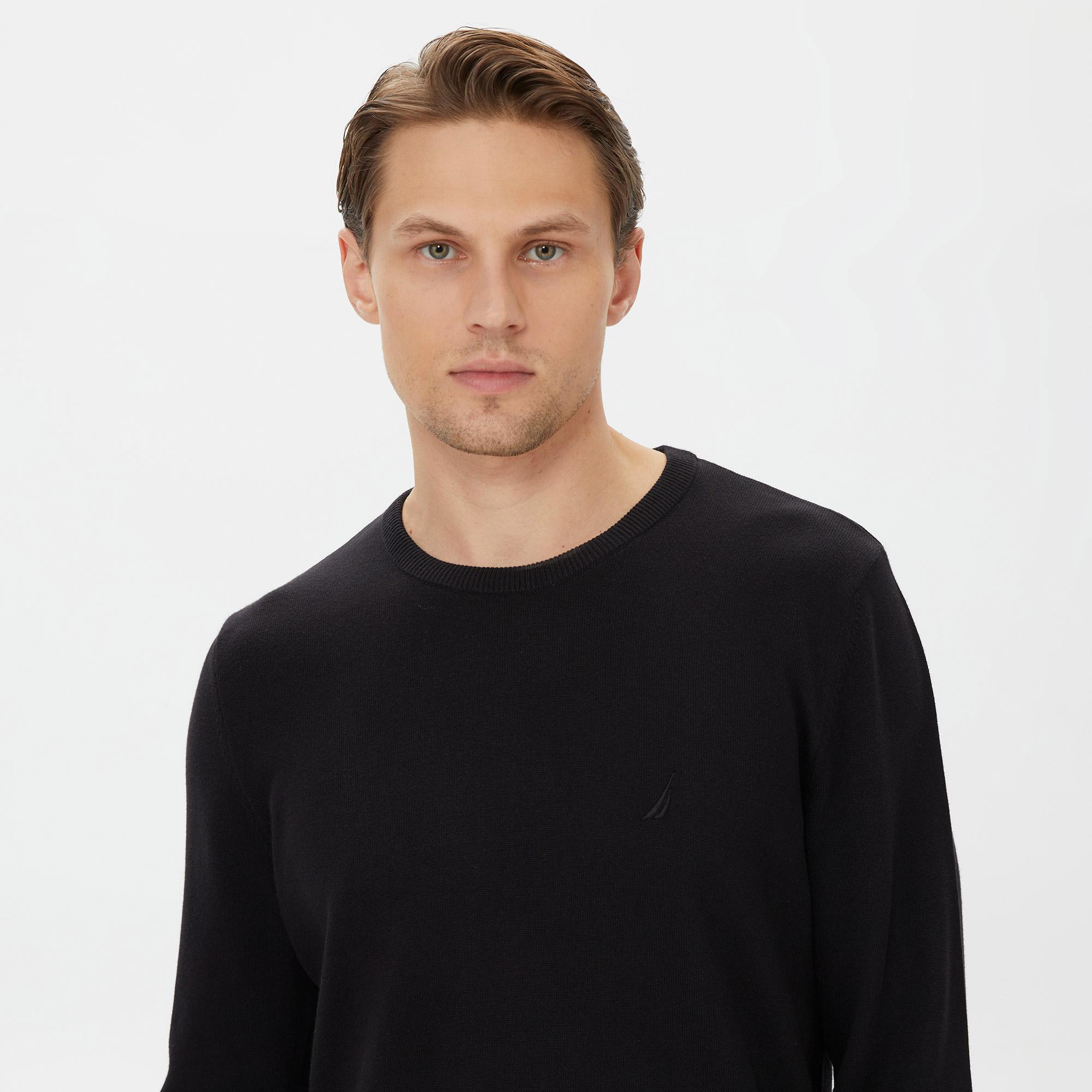 Nautica Erkek Siyah Standart Fit Triko