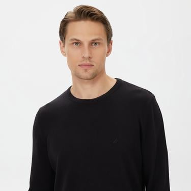  Nautica Erkek Siyah Standart Fit Triko