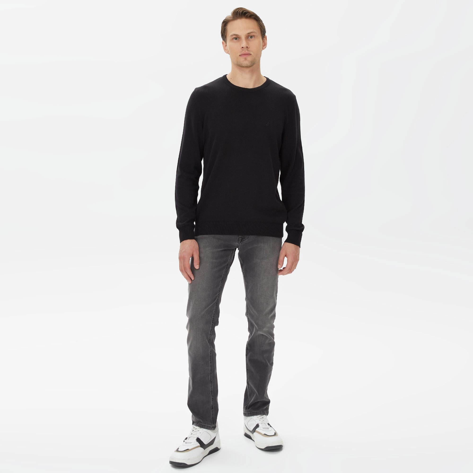 Nautica Erkek Siyah Standart Fit Triko