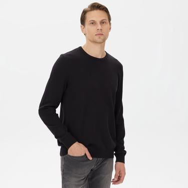  Nautica Erkek Siyah Standart Fit Triko