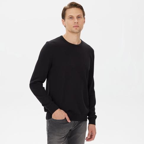  Nautica Erkek Siyah Standart Fit Triko