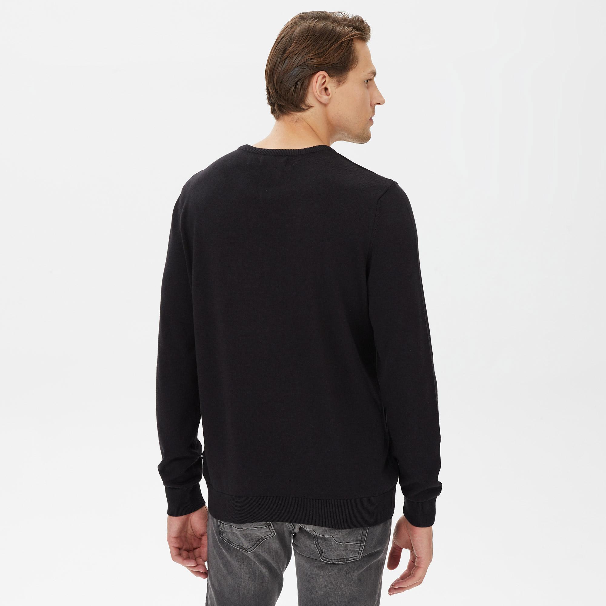 Nautica Erkek Siyah Standart Fit Triko