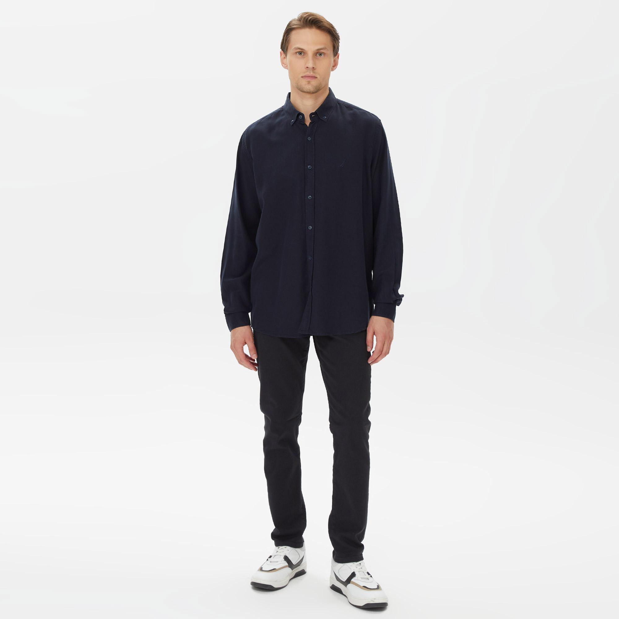 Nautica Erkek Lacivert Classic Fit Gömlek