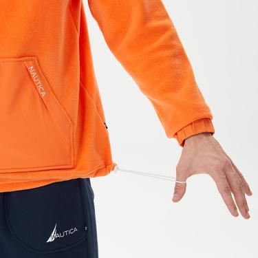  Nautica Erkek Turuncu Standart Fit Kapüşonlu Sweatshirt