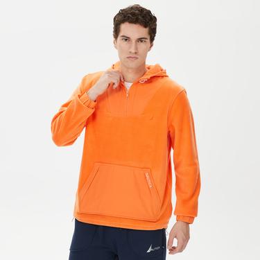  Nautica Erkek Turuncu Standart Fit Kapüşonlu Sweatshirt