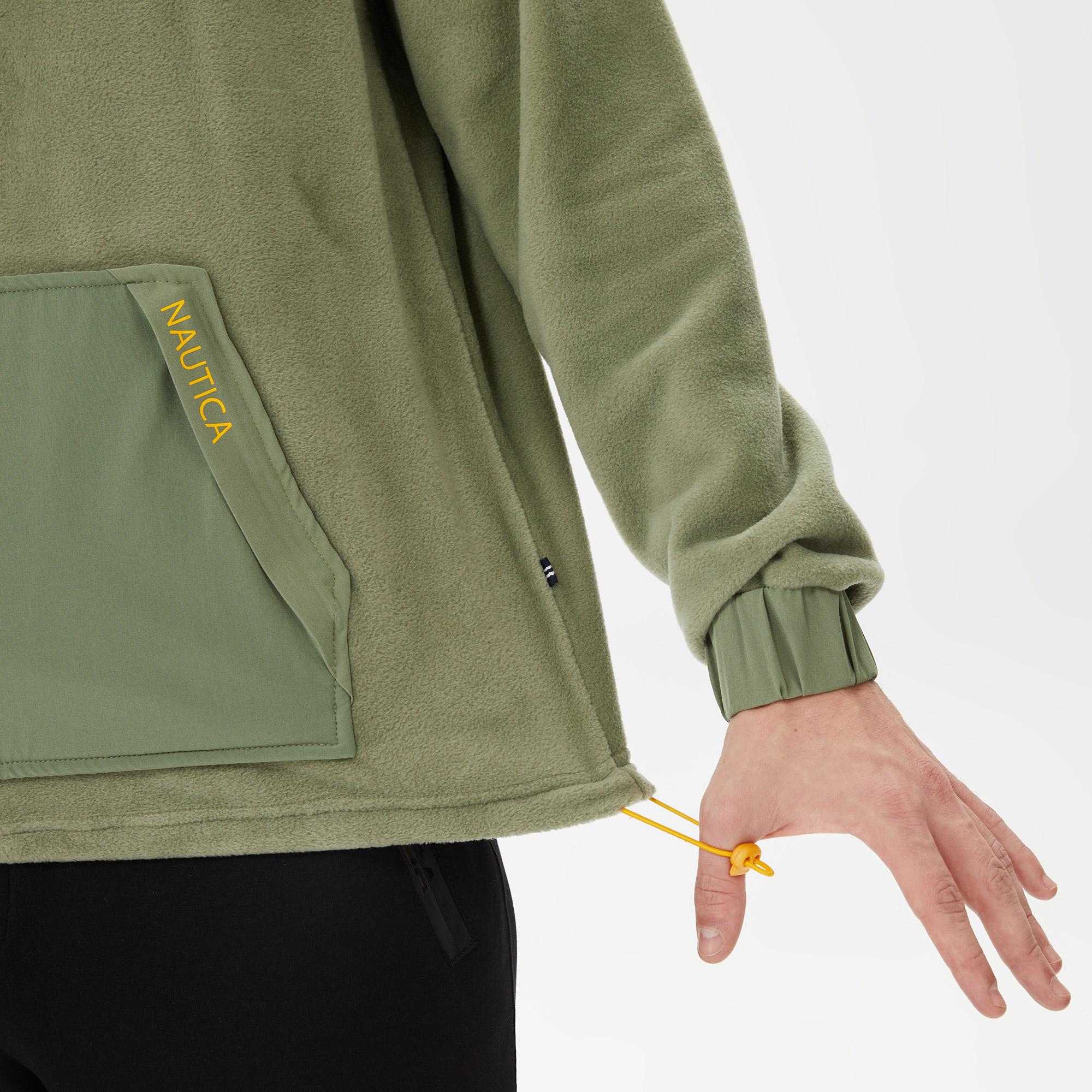 Nautica Erkek Yeşil Standart Fit Kapüşonlu Sweatshirt