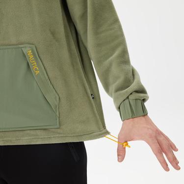  Nautica Erkek Yeşil Standart Fit Kapüşonlu Sweatshirt