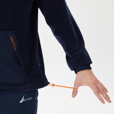  Nautica Erkek Lacivert Standart Fit Kapüşonlu Sweatshirt