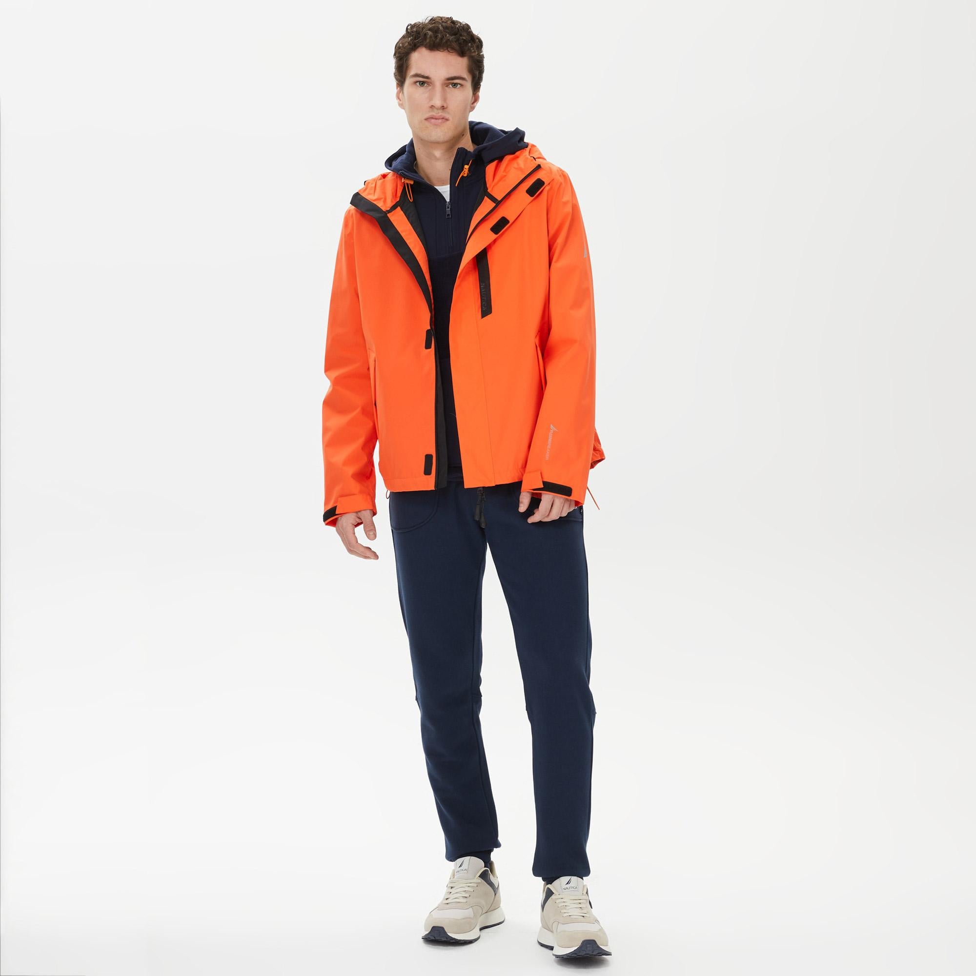 Nautica Erkek Turuncu Su Kaydırma Özellikli Yağmurluk