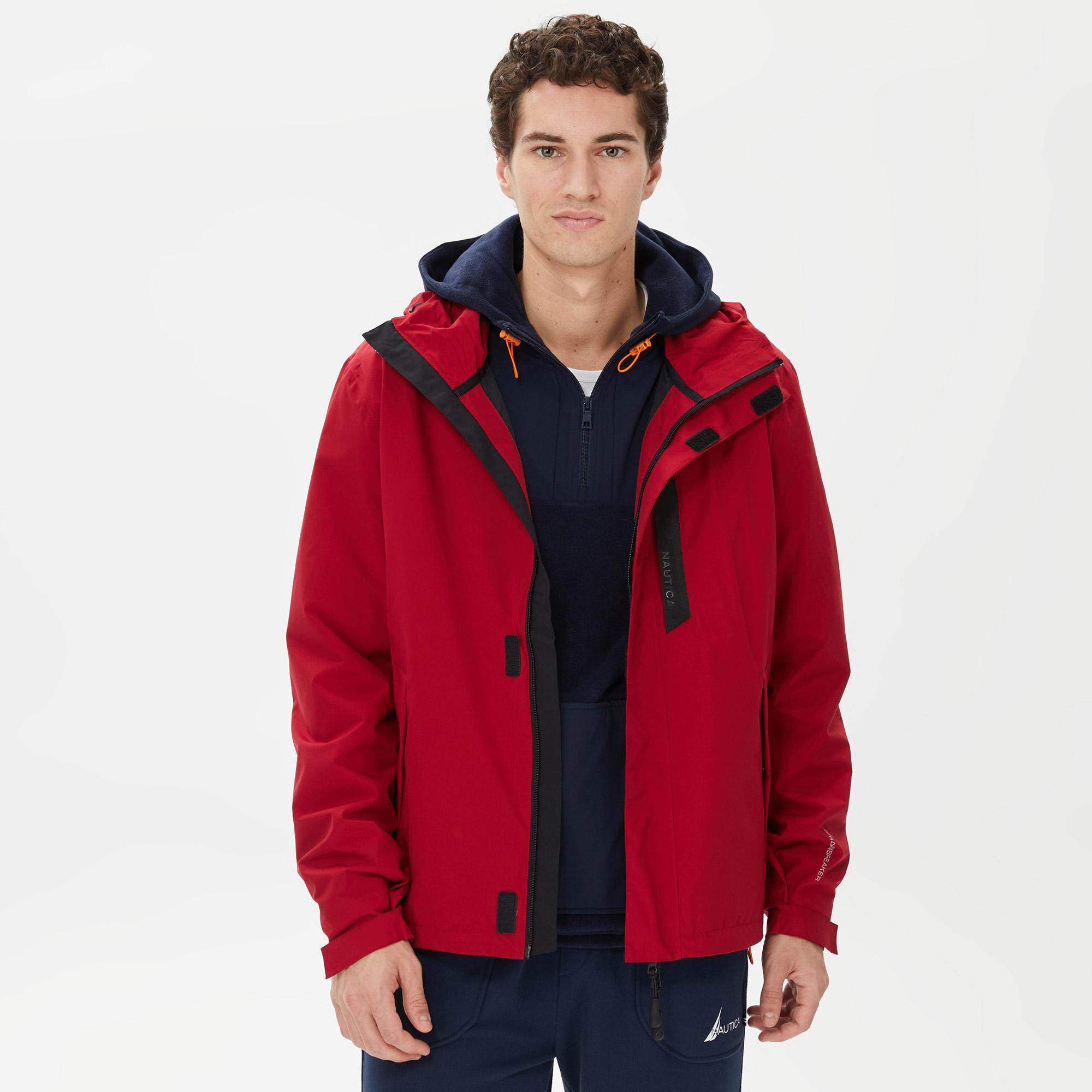 Nautica Erkek Kırmızı Su Kaydırma Özellikli Yağmurluk