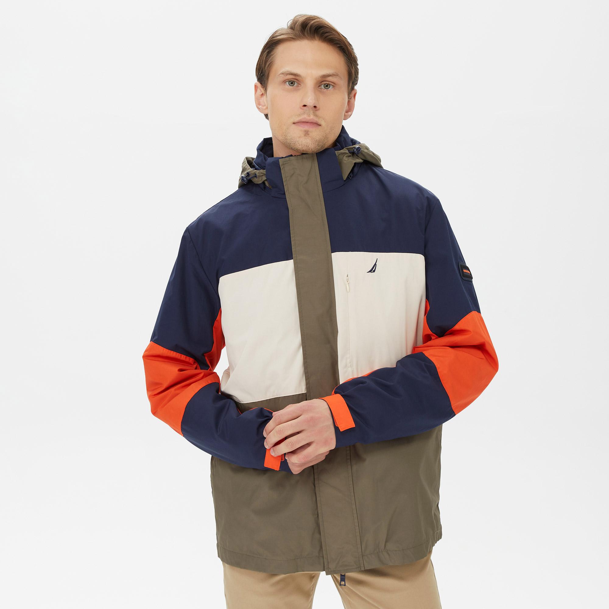 Nautica Erkek Lacivert Renk Bloklu Standart Fit Desenli Mont