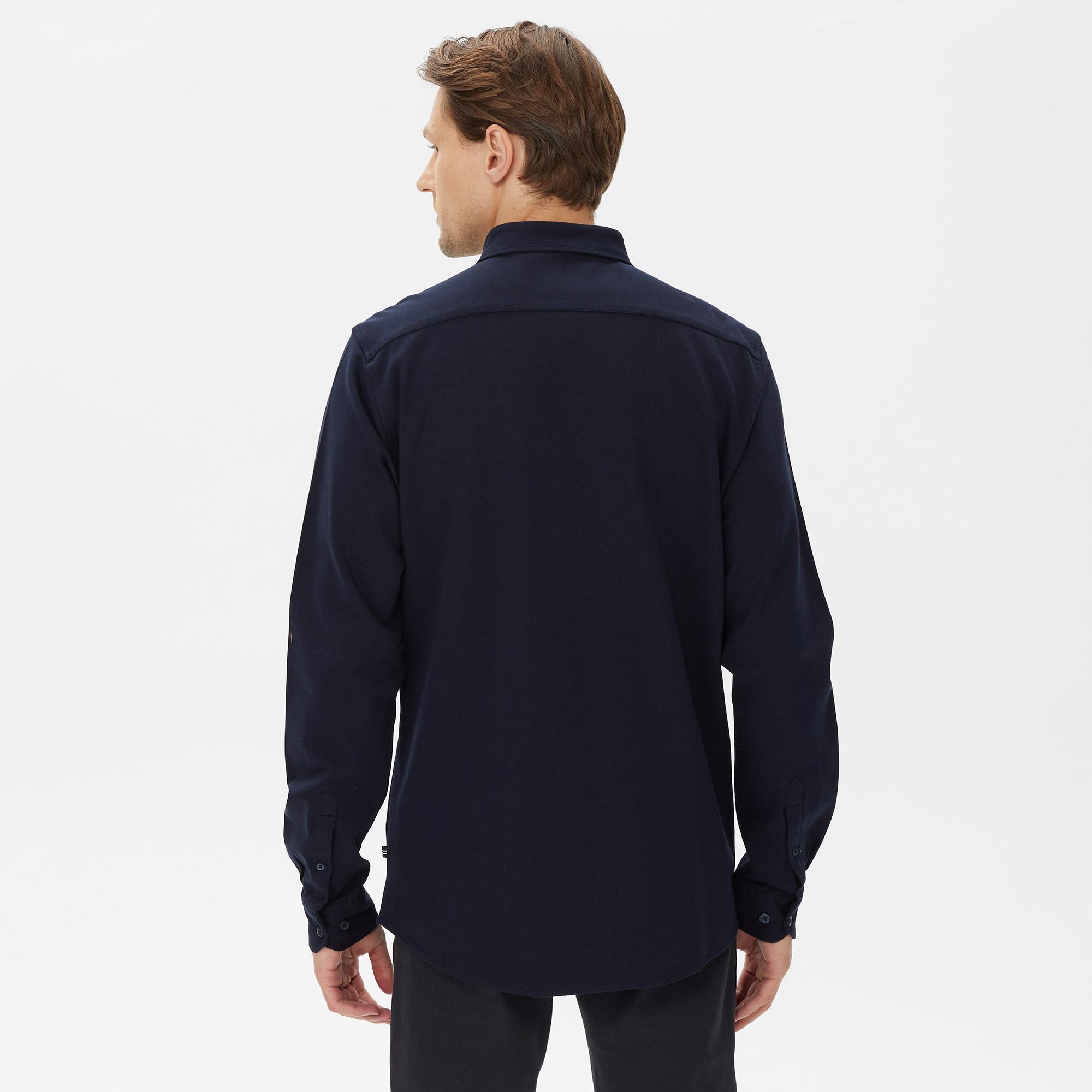 Nautica Erkek Lacivert Slim Fit Gömlek