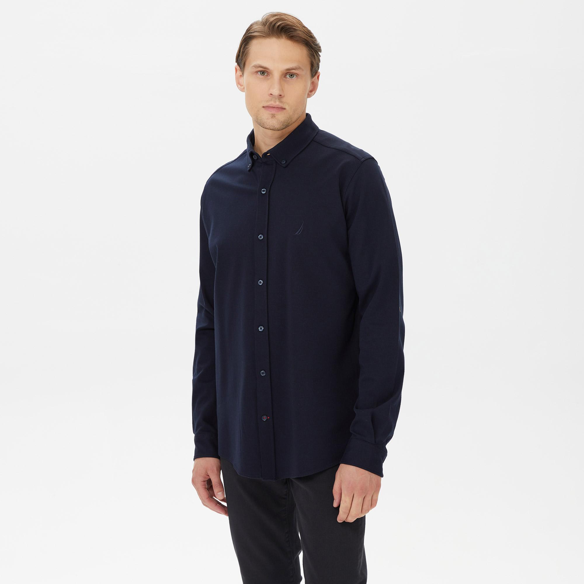 Nautica Erkek Lacivert Slim Fit Gömlek