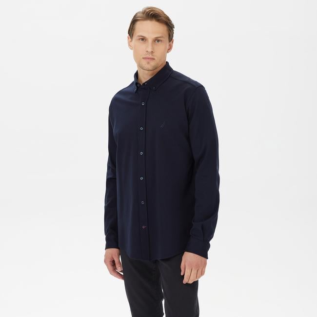  Nautica Erkek Lacivert Slim Fit Gömlek