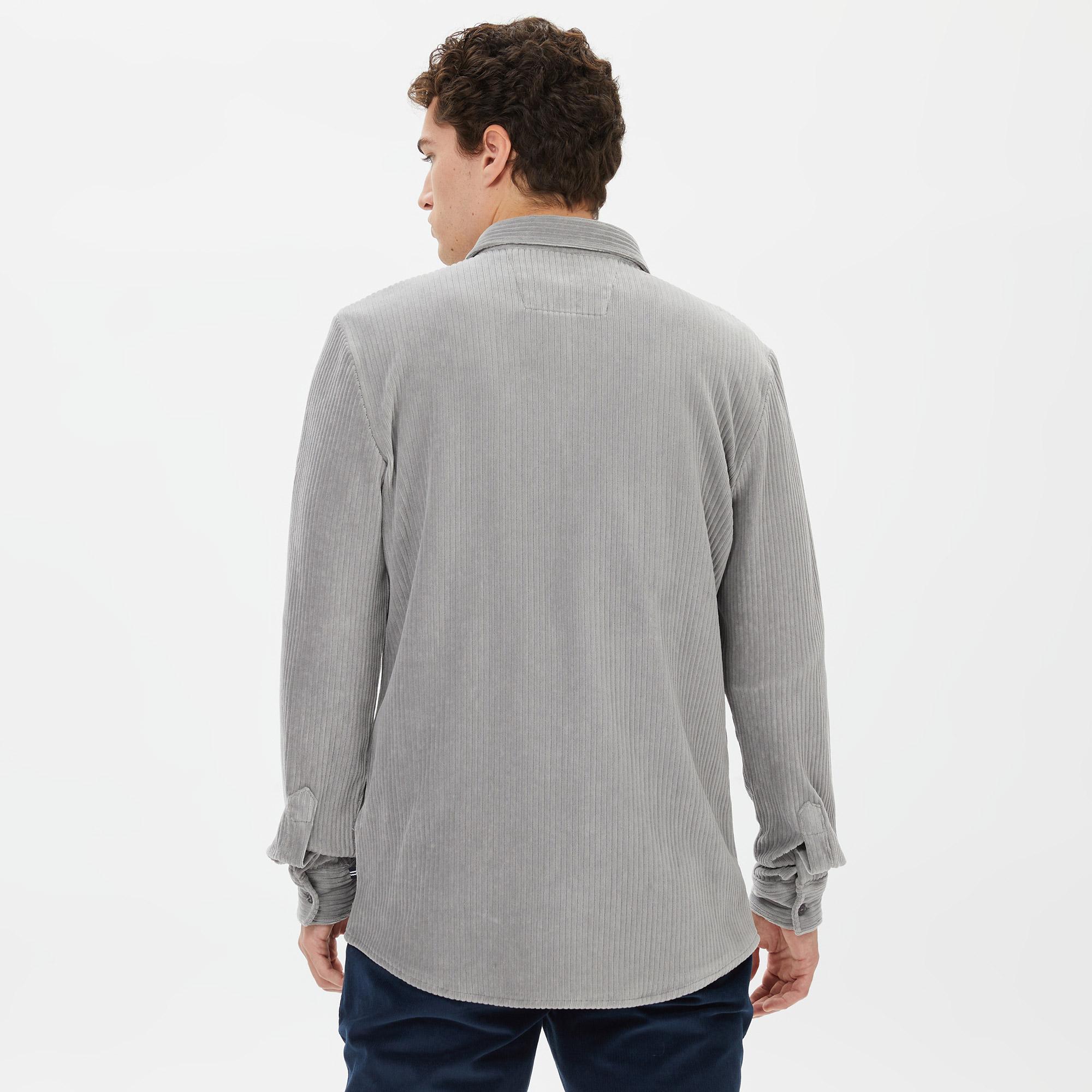 Nautica Erkek Gri Slim Fit Gömlek