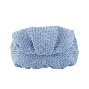  Otrera Kadın Leda Braid El Çantası Mavi