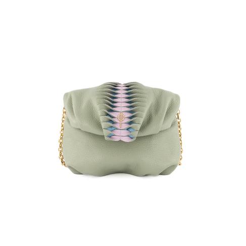  Otrera Kadın Pastel Mini Leda Omuz Çantası Yeşil