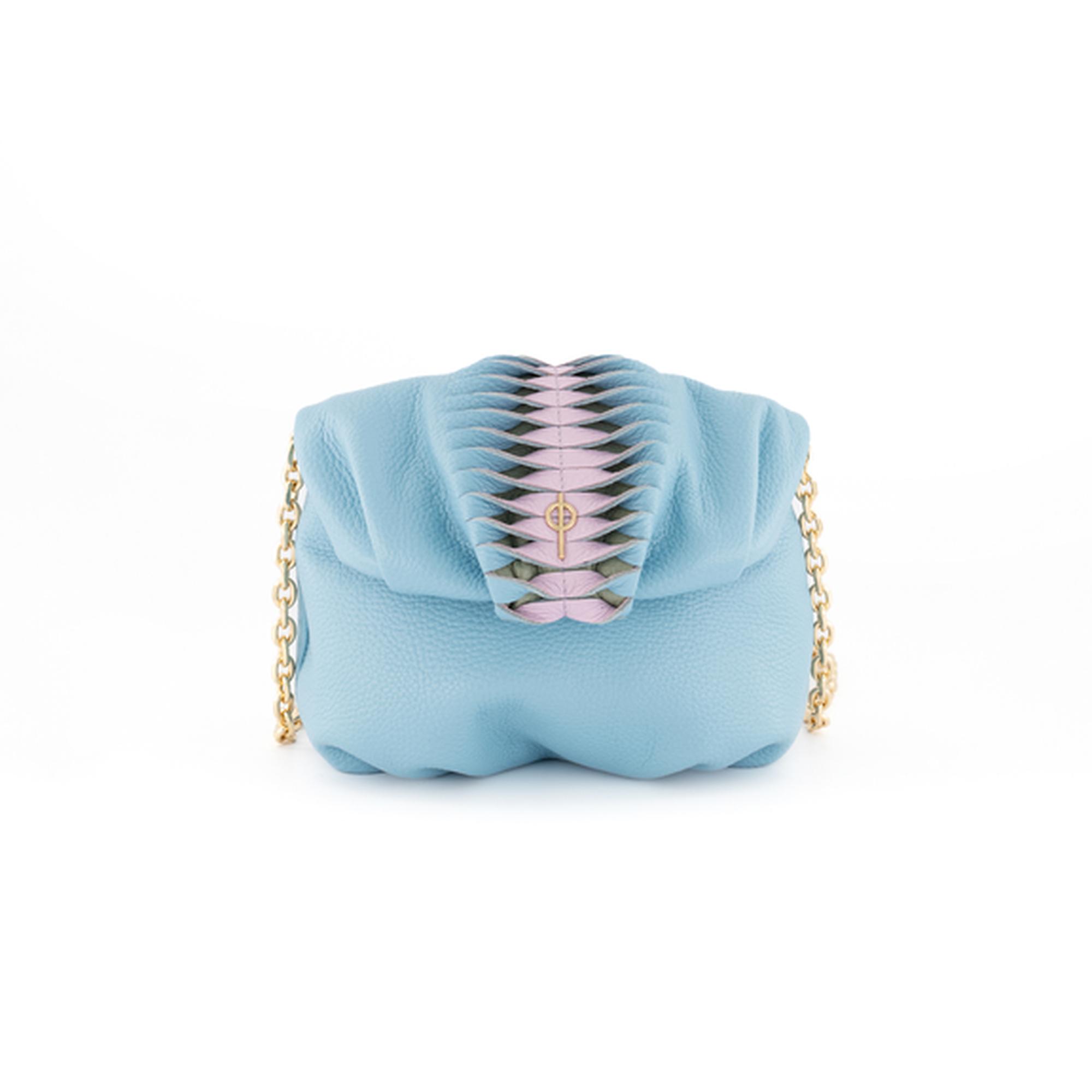 Otrera Kadın Pastel Mini Leda Omuz Çantası Mavi