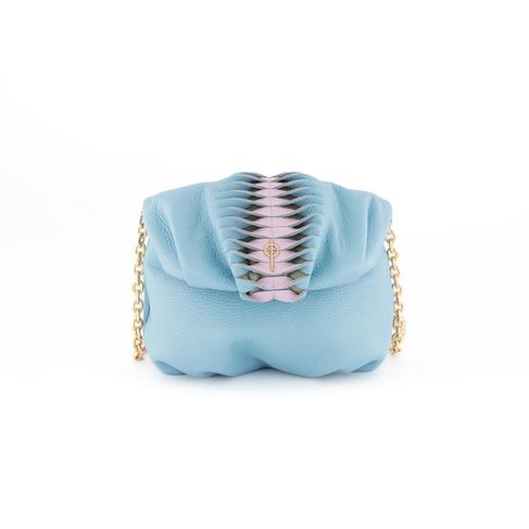  Otrera Kadın Pastel Mini Leda Omuz Çantası Mavi