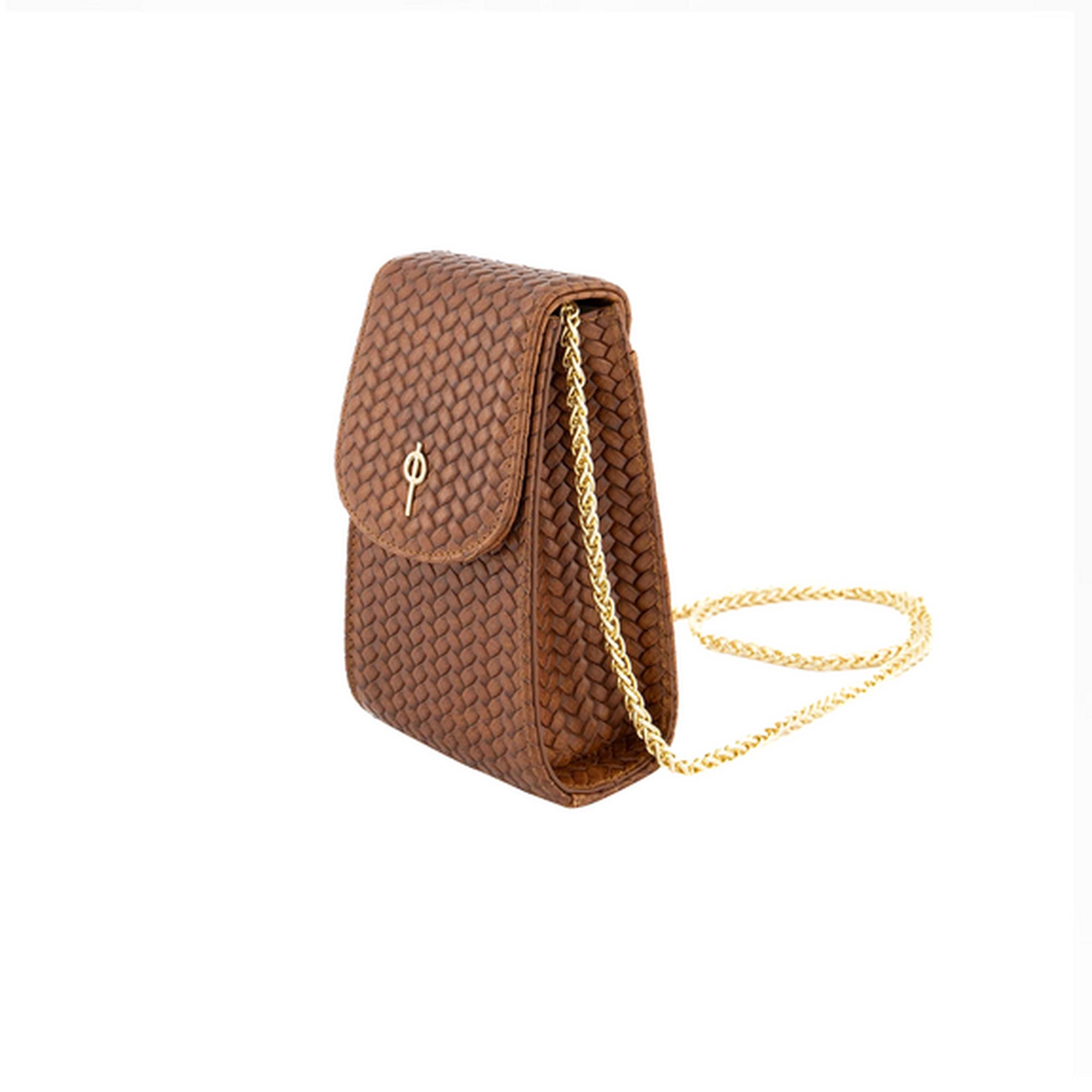 Otrera Kadın Casey Braid Telefon Çantası Kahverengi
