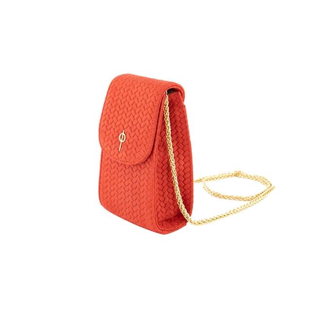  Otrera Kadın Casey Braid Telefon Çantası Kırmızı
