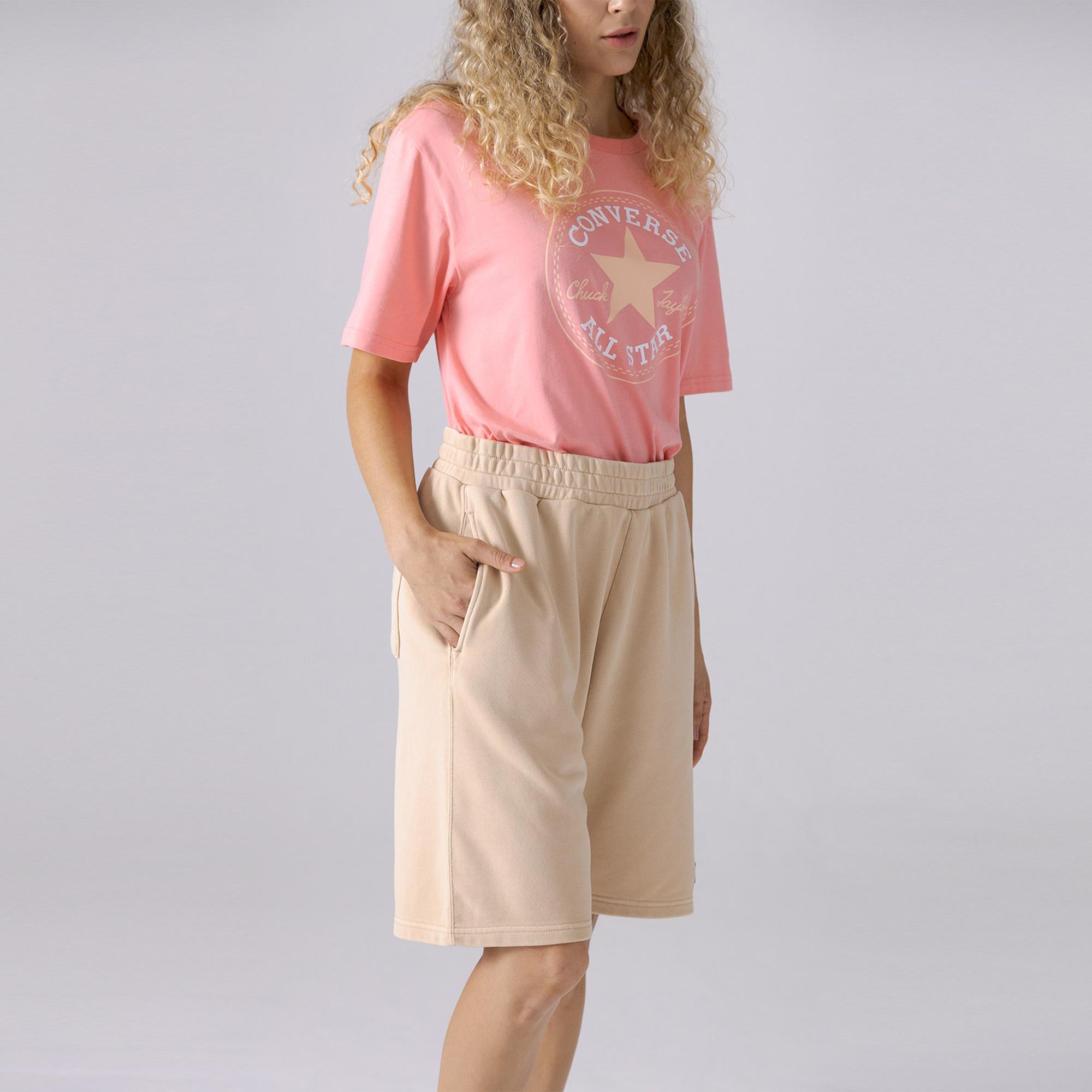 Converse Go-To Patch French Terry Unisex Krem Şort