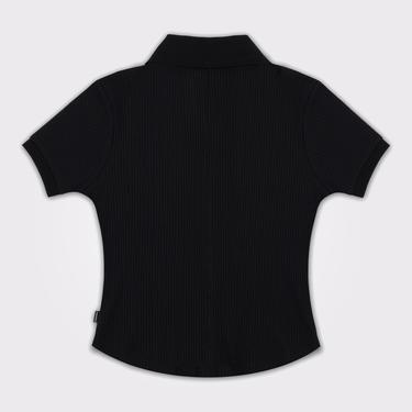  Converse Slim Fit Kadın Siyah Polo