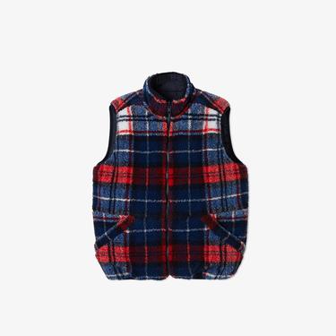  Tommy Hilfiger Reversible Sherpa Check Vest Erkek Çocuk Mavi Yelek